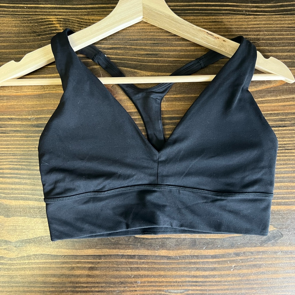Athleta Razor Back Black Sports Bra Size Small